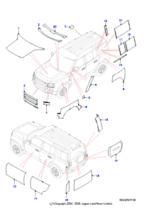 20AD Wrapping Folien L663 NEW DEFENDER 2020 > (L663),ohne SV-Modellspez.