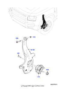 25AD Achsschenkel und Nabe vorn SVR L663 NEW DEFENDER 2020 > (L663),SV-Modellspez