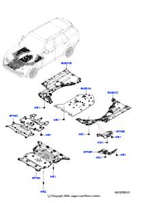 15AG Spritz- und Hitzeschutzschilde L460 NEW RANGE ROVER 2022 > (L460),4.4L V8 Turbo Petrol(NC11)