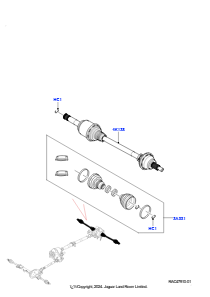 05AF Gelenkwelle - Hinterachsantrieb L663 NEW DEFENDER 2020 > (L663),4.4L V8 Turbo Petrol(NC11)