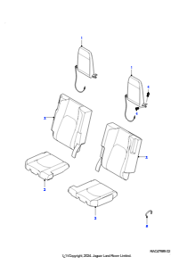 40CQ Bezüge - Rücksitz L663 NEW DEFENDER 2020 > (L663),Mit Doppelsitz, 3. Sitzreihe