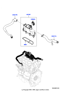 05AL Abgasentgiftung - Kurbelgehäuse L551 NEW RANGE ROVER EVOQUE 2019 > (L551),Gebaut in Brasilien
