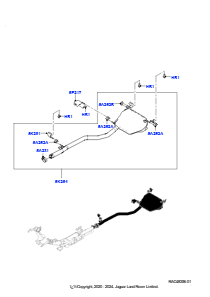 07AB Auspuffanlage hinten L551 NEW RANGE ROVER EVOQUE 2019 > (L551),Werk Halewood
