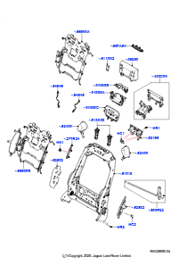 10AA Rückenlehne - Vordersitz L460 NEW RANGE ROVER 2022 > (L460),Hybrider Sitzrahmen