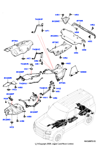 15AD Spritz- und Hitzeschutzschilde L663 NEW DEFENDER 2020 > (L663),4.4L V8 Turbo Petrol(NC11)