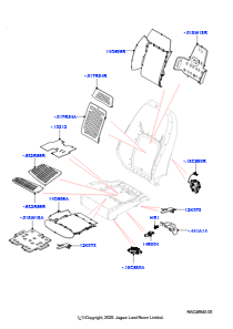 20AB Polster, Verkl. & Heiz. - Vorders. L461 NEW RANGE ROVER SPORT 2023 > (L461),Hybrider Sitzrahmen