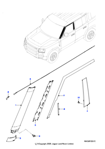 05AG Türen v., Scharniere u. Dicht. L663 NEW DEFENDER 2020 > (L663)