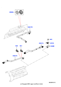 05C Abgasentgiftung - Kurbelgehäuse L663 NEW DEFENDER 2020 > (L663),5,0 Benzin AJ133 DOHC CDA