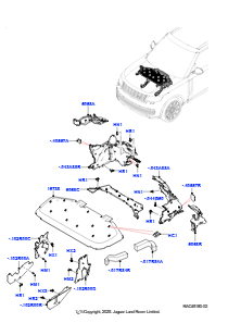 05AA Motorabdeckung vorn L460 NEW RANGE ROVER 2022 > (L460),3,0 l AJ20P6 Benzin-PHEV