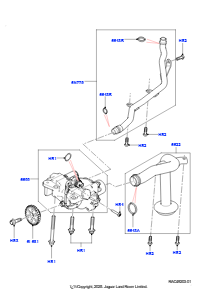 05B Ölpumpe L494 RANGE ROVER SPORT 2014 - 2022 (L494),5.0LP Aj133 Dohc Cda S/C Enhanced