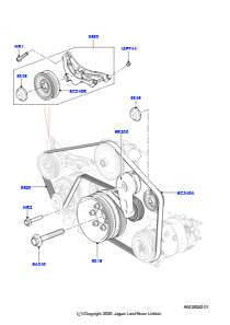 05A Riemenscheiben/Keilriemen L462 DISCOVERY 5 2017 > (L462),3,0 l DOHC GDI SC V6 BENZIN