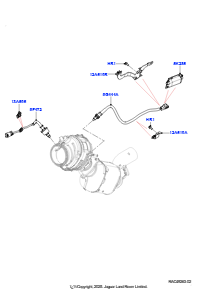 08AF Abgassensoren und Module L460 NEW RANGE ROVER 2022 > (L460),Europäische Abgasnorm Stufe V