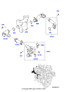 20AA Thermostat/Gehäuse und Anbauteile L551 NEW RANGE ROVER EVOQUE 2019 > (L551),Werk Halewood