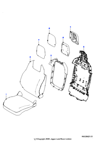 05AU Bezüge - Vordersitz L663 NEW DEFENDER 2020 > (L663),Semi-Anilin Kvdrt Leder mit Deco-Naht