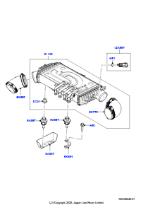 10AC Zw.kühler/Luftführung/Schläuche L460 NEW RANGE ROVER 2022 > (L460),3,0 l AJ20D6 Diesel High