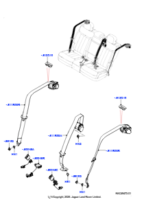 10 Sicherheitsgurte hinten L461 NEW RANGE ROVER SPORT 2023 > (L461)