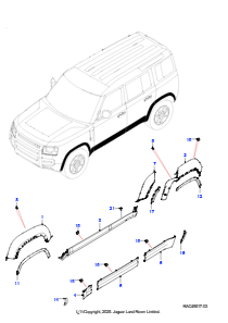 10AC Zierleisten L663 NEW DEFENDER 2020 > (L663),SV-Modellspez