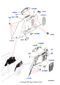 25H Seitenverkleidung L550 DISCOVERY SPORT 2015 > (L550),Hergestellt in Werk Changsu (China)