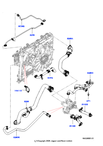05B Cooling System Pipes and Hoses L405 RANGE ROVER 2013 - 2022,4,4-Liter-DOHC-DITC-V8-Diesel