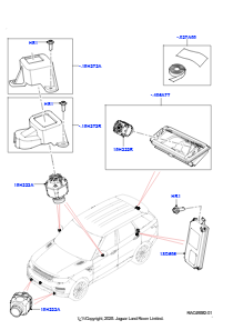05B Kameraausrüstung L494 RANGE ROVER SPORT 2014 - 2022 (L494),Surround-Kamera-System