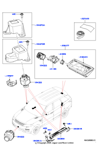 05C Kameraausrüstung L494 RANGE ROVER SPORT 2014 - 2022 (L494),Surround-Kamera-System