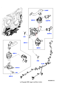 10BA Wasserpumpe L663 NEW DEFENDER 2020 > (L663),2.0L Aj200P Hallo Phev