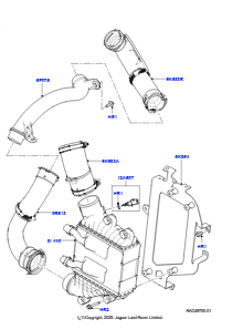 10AA Zw.kühler/Luftführung/Schläuche L550 DISCOVERY SPORT 2015 > (L550),Werk Halewood