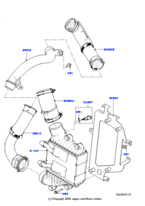 10AC Zw.kühler/Luftführung/Schläuche L550 DISCOVERY SPORT 2015 > (L550),Gebaut in Brasilien