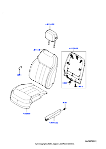 05AB Bezüge - Vordersitz L460 NEW RANGE ROVER 2022 > (L460),Windsor, perforiert
