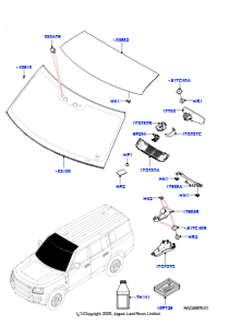 05 Windschutzscheibe/Innenspiegel L663 NEW DEFENDER 2020 > (L663)