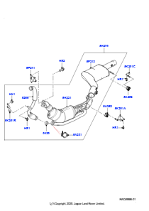 06G Auspuffanlage vorn L405 RANGE ROVER 2013 - 2022,Japanische Anforderungen