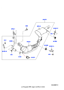 06G Auspuffanlage vorn L494 RANGE ROVER SPORT 2014 - 2022 (L494),Japanische Anforderungen