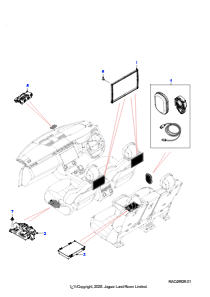 50AB Multimedia-System L460 NEW RANGE ROVER 2022 > (L460),Bildschirm des Fond-Multimediasystems - 11,6 Zoll
