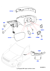 05AC Außenspiegel L551 NEW RANGE ROVER EVOQUE 2019 > (L551),Gebaut in Brasilien
