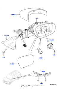 05D Außenspiegel L405 RANGE ROVER 2013 - 2022