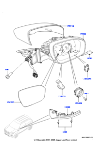 05B Außenspiegel L538 RANGE ROVER EVOQUE 2012 - 2018 (L538),Werk Halewood