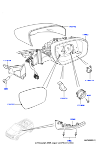05D Außenspiegel L538 RANGE ROVER EVOQUE 2012 - 2018 (L538),Werk Halewood