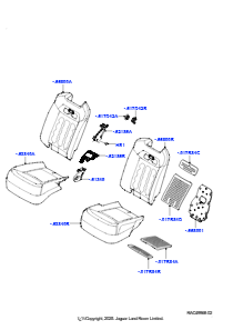 35AF Rücksitzpolst./Verkleidungen&Heiz. L460 NEW RANGE ROVER 2022 > (L460),Mit 2 kleinen Einzelrücksitzen
