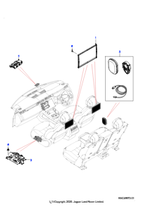 50AB Multimedia-System L461 NEW RANGE ROVER SPORT 2023 > (L461),Bildschirm des Fond-Multimediasystems - 11,6 Zoll