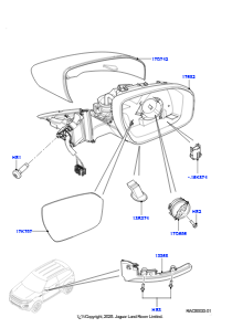 05C Außenspiegel L538 RANGE ROVER EVOQUE 2012 - 2018 (L538),Hergestellt in Werk Changsu (China)